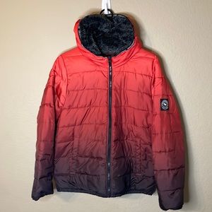 Abercrombie kids Puffer Jacket Red Ombré